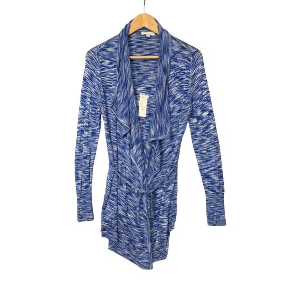 New York & Company Sweaters - NY & CO Womens Belted Wrap‎ Cardigan Size Medium Blue Long Sleeves Lightweight